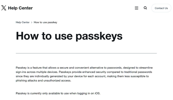 清远苹果维修店铺分享iOS用户如何通过通行密钥(Passkey)登录 